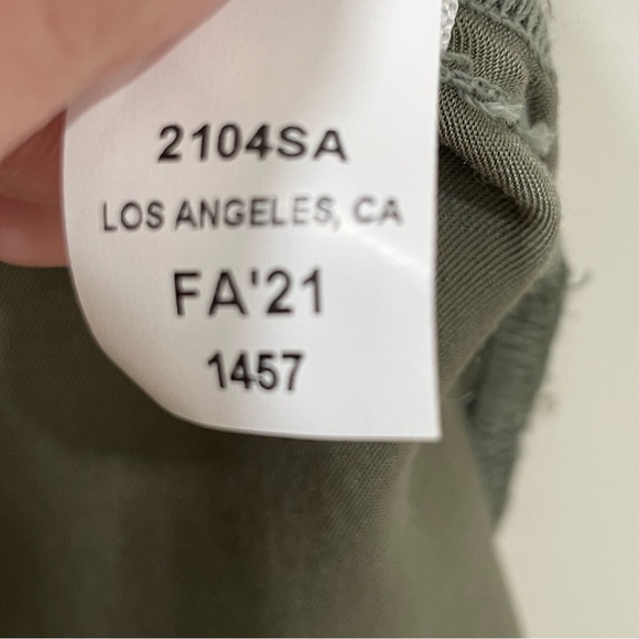 Nation LTD June Sateen V Neck Top Vintage Army Green Viscose Satin Women's XS - Picture 14 of 16